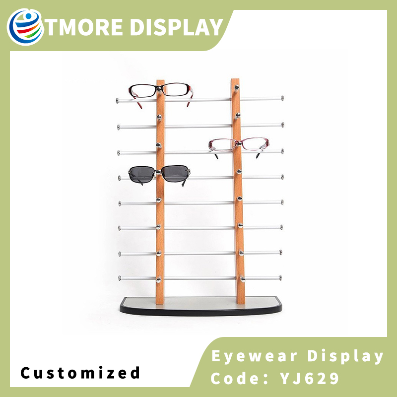 YJ629 Wooden sunglasses display holder display stand