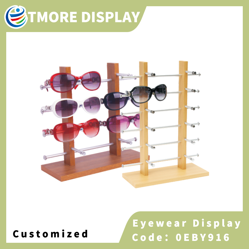 0EBY916 Wooden Glasses display holder