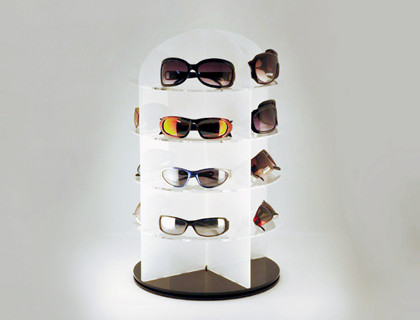 Optical shop display Acrylic rotating racks for sunglasses in stocked YJ354 