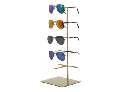 Golden Stainless sunglasses display rack 5 pairs display stand YJ611 