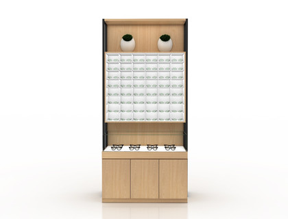 Eyewear Display Cabinet Wooden Optical Furniture Design Sunglasses display rack custom