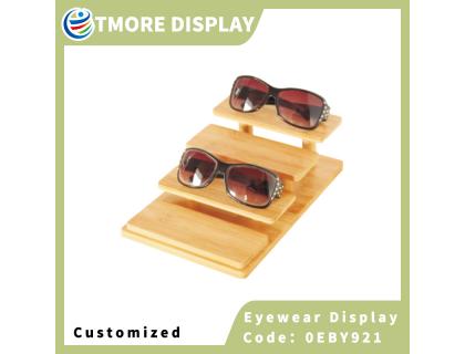 0EBY921 Wooden Sunglasses display stand Optical display stand wood bamboo