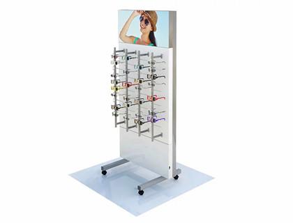 YJ552 Movable Floor standing Sunglasses display rack with led Light